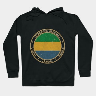 Vintage Gabon Gabonese Republic Africa African Flag Hoodie